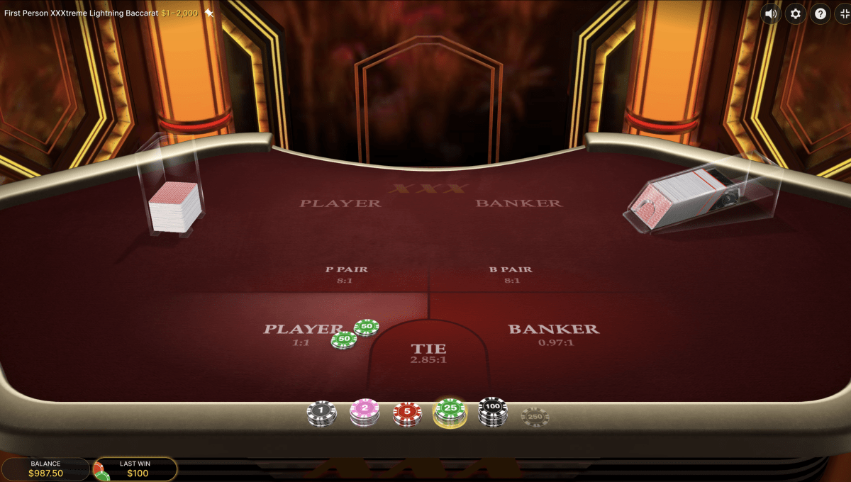 First Person XXXtreme Lightning Baccarat Rules and Gameplay